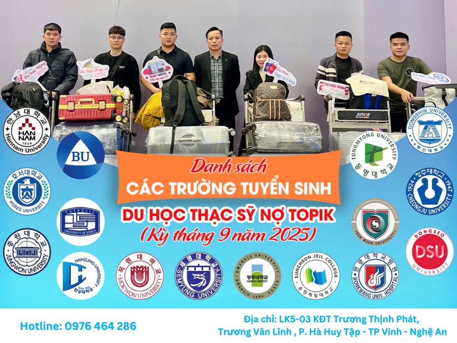 Danh sách các trường tuyển sinh du học thạc sĩ Hàn Quốc kỳ tháng 9/2025