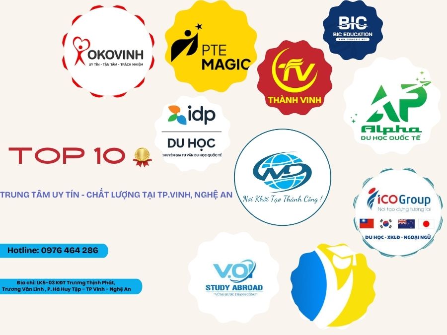 Top 10 Trung Tâm Du Học uy tín tại Tp.Vinh, Nghệ An